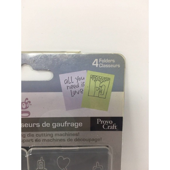 NEW Cuttlebug Embossing Folders ALL LOVE 4pc Clock, High-rises, Bird Provo Craft - Picture 3 of 12